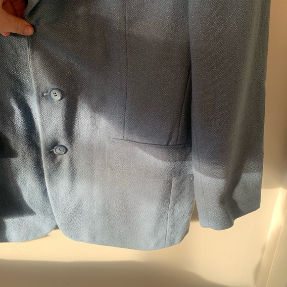 Vintage / 63 % Wool / Baby Blue / Blazer - Picture 11 of 12